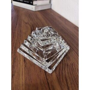 J G Durand Twisted Pyramid Crystal candle holder